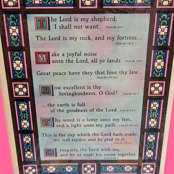 1990 Rare Hallmark Religious Christian Stickers Psalm Scriptures & Easter Cross - Picture 3 of 10